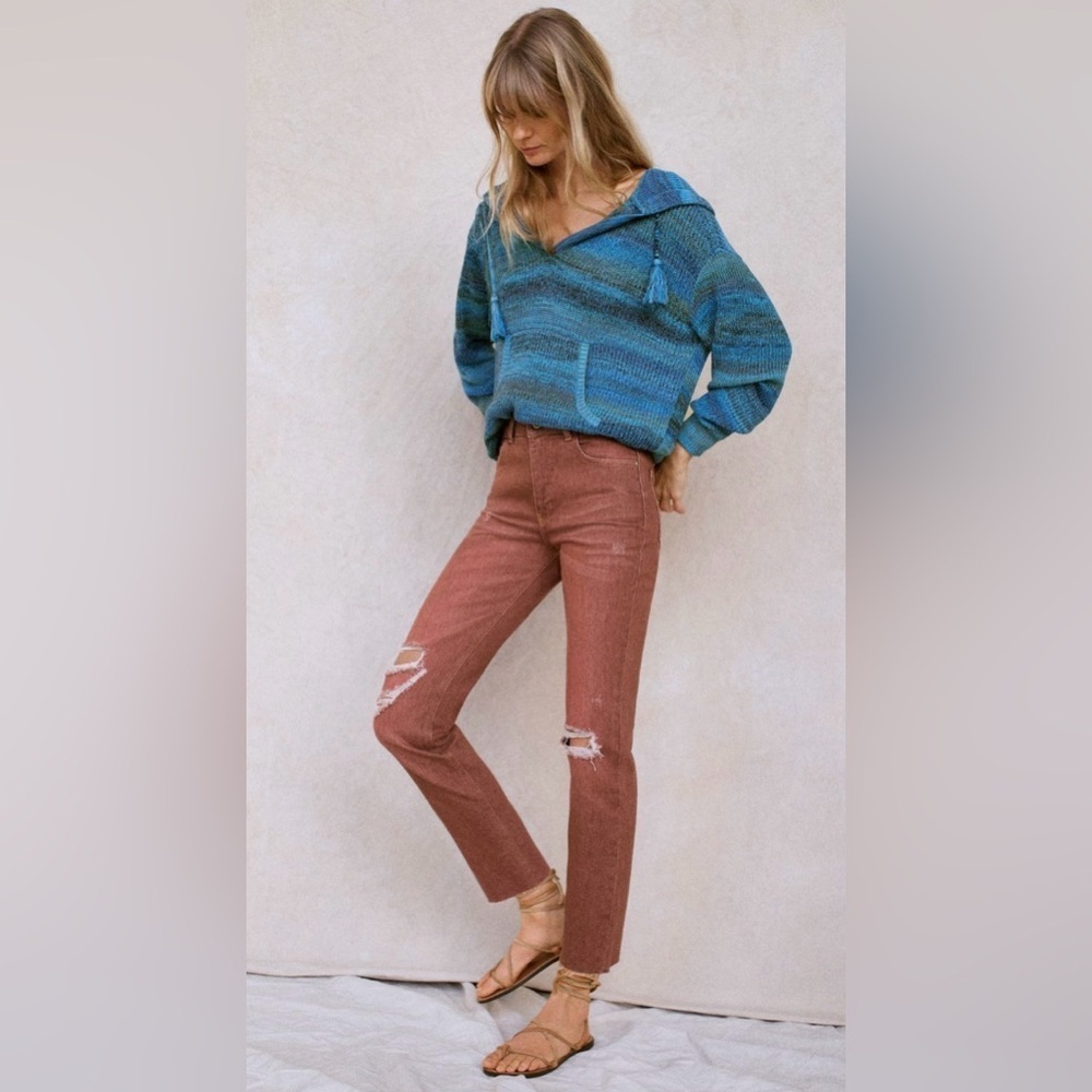 Pilcro Vintage Straight Jeans NWT Rare Brown Relaxed Designer Denim 26